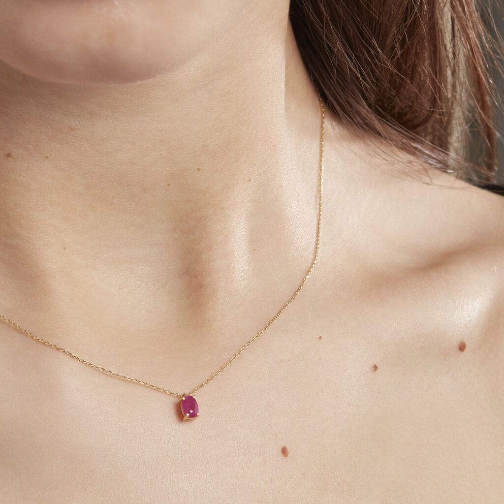 Collier Ovale Or Jaune Rubis - Colliers Femme | Histoire d’Or