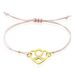 Bracelet Solidaire Lutte Contre Le Cancer Laiton Doré - Bracelets cordon Femme | Histoire d’Or
