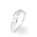 Bague Solitaire Elisa Or Blanc Diamant - Bagues solitaires Femme | Histoire d&rsquo;Or