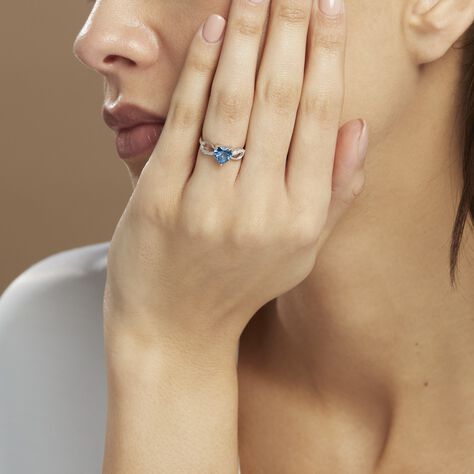 Bague Argent Blanc Atieno Oxyde De Zirconium - Bagues Coeur Femme | Histoire d’Or