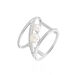 Bague Nissi Argent Blanc Perle De Culture Oxyde De Zirconium - Bagues avec pierre Femme | Histoire d’Or