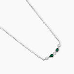 Collier Eva Argent Blanc Oxyde De Zirconium - Colliers fantaisie Femme | Histoire d&rsquo;Or