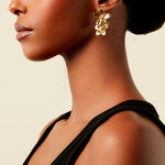 Boucles D'Oreilles Pendantes Barbade Acier Jaune - Boucles d'oreilles fantaisie Femme | Histoire d&rsquo;Or