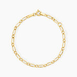 Bracelet Esma Maille Alternee 1/3 Or Jaune - Bracelets Communion Enfant | Histoire d&rsquo;Or