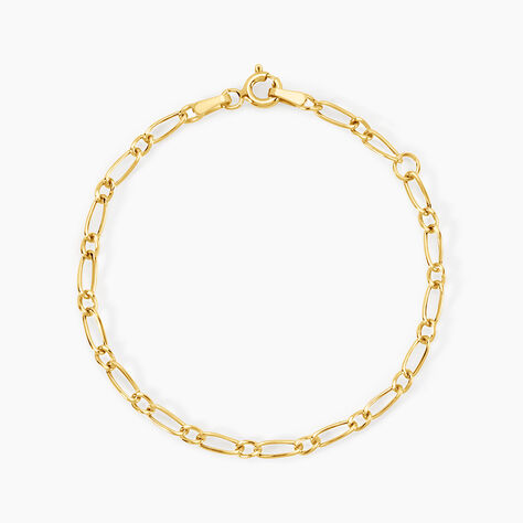 Bracelet Esma Maille Alternee 1/3 Or Jaune - Bracelets Communion Enfant | Histoire d&rsquo;Or