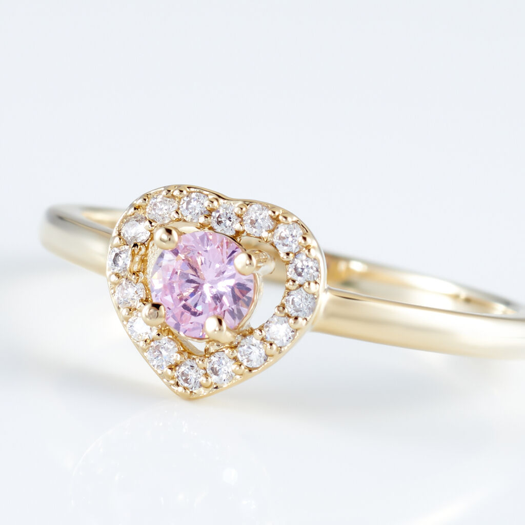 Bague Plaqué Or Jaune Alais Oxyde De Zirconium - Bagues solitaires Femme | Histoire d’Or