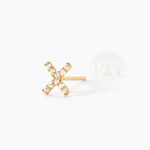 Boucle D'oreille Puce Unitaire Jodoca Or Jaune Oxyde De Zirconium - Piercings d'oreilles Femme | Histoire d&rsquo;Or