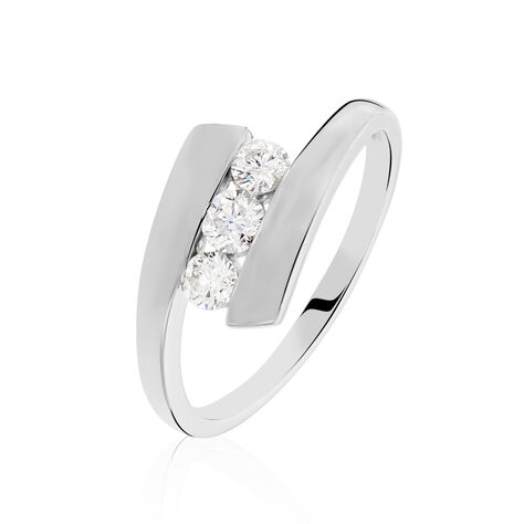 Bague Trilogie Or Blanc Diamant - Bagues avec pierre Femme | Histoire d’Or