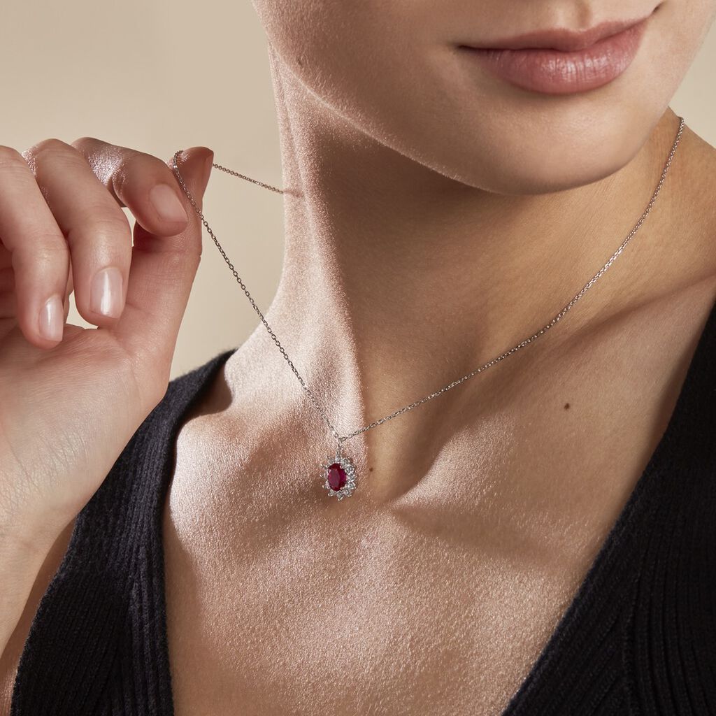 Collier Perez Argent Blanc Oxyde De Zirconium - Colliers fantaisie Femme | Histoire d’Or