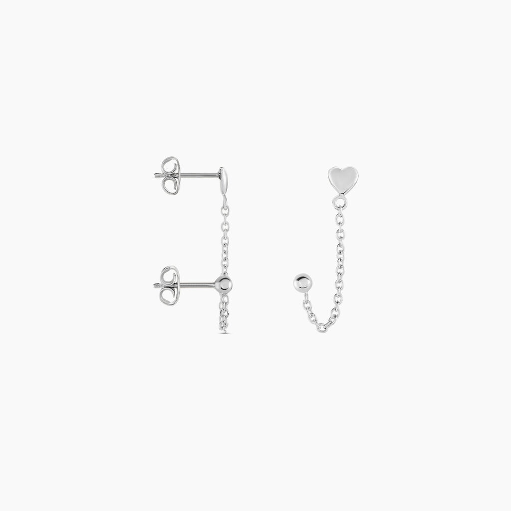 Boucles D'oreilles Pendantes Honor Argent Blanc - Boucles d'oreilles fantaisie Femme | Histoire d’Or