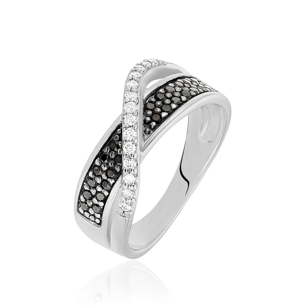 Bague Letty Argent Blanc Oxyde De Zirconium - Bagues avec pierre Femme | Histoire d’Or