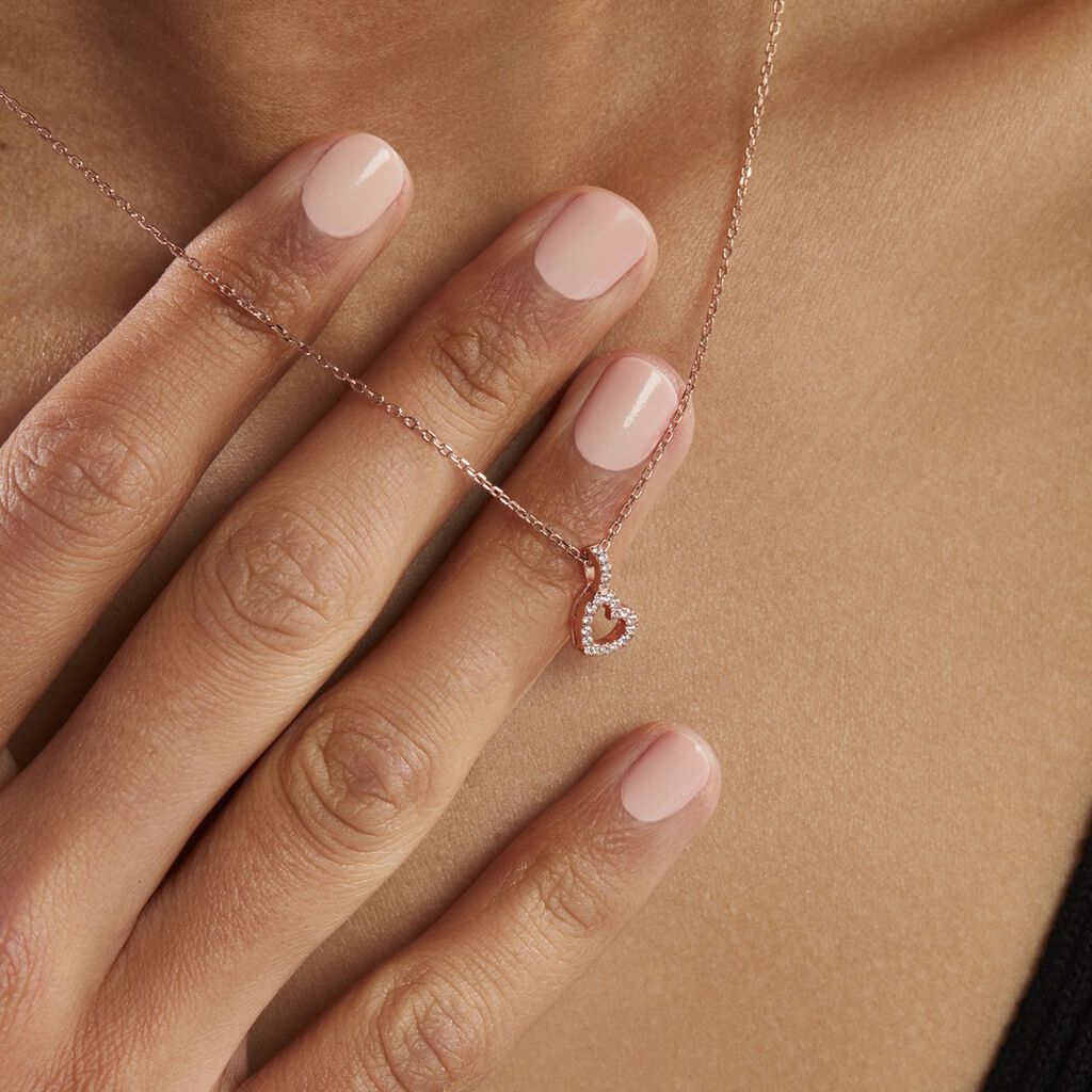 Collier Phanie Argent Rose Oxyde De Zirconium - Colliers fantaisie Femme | Histoire d’Or