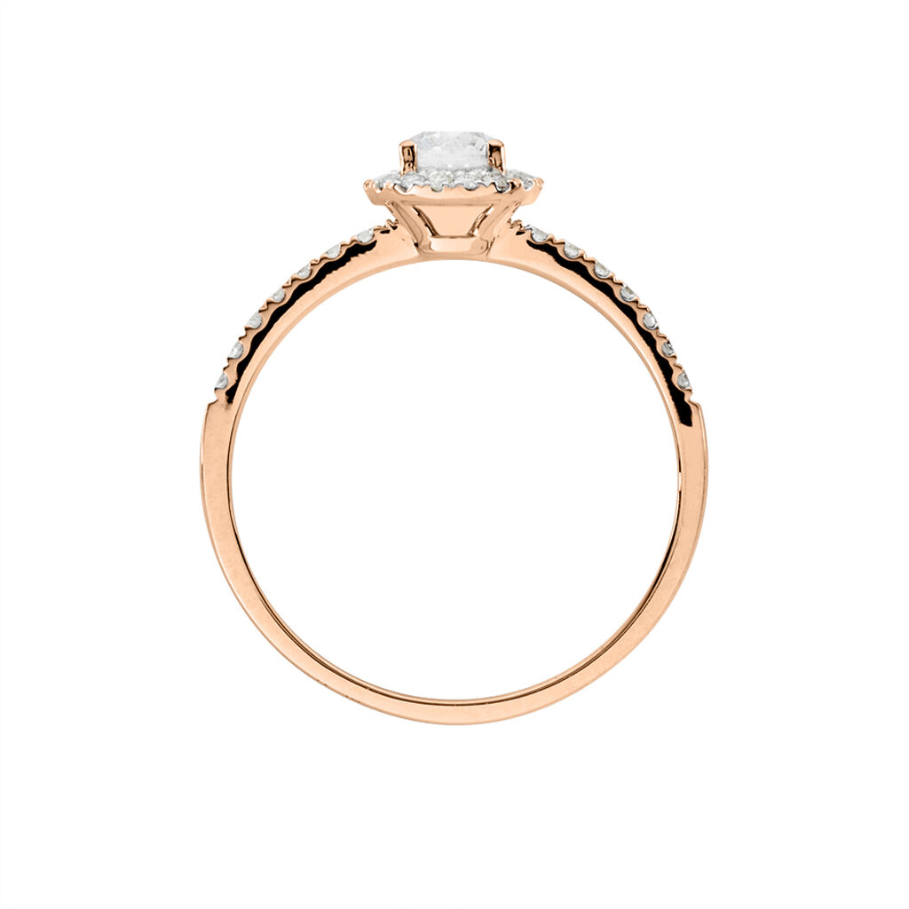 Bague Solitaire Lena Or Rose Diamant - Bagues solitaires Femme | Histoire d&rsquo;Or