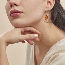 Boucles D'oreilles Pendantes Argent Blanc Mareme Ambre - Boucles d'oreilles fantaisie Femme | Histoire d’Or