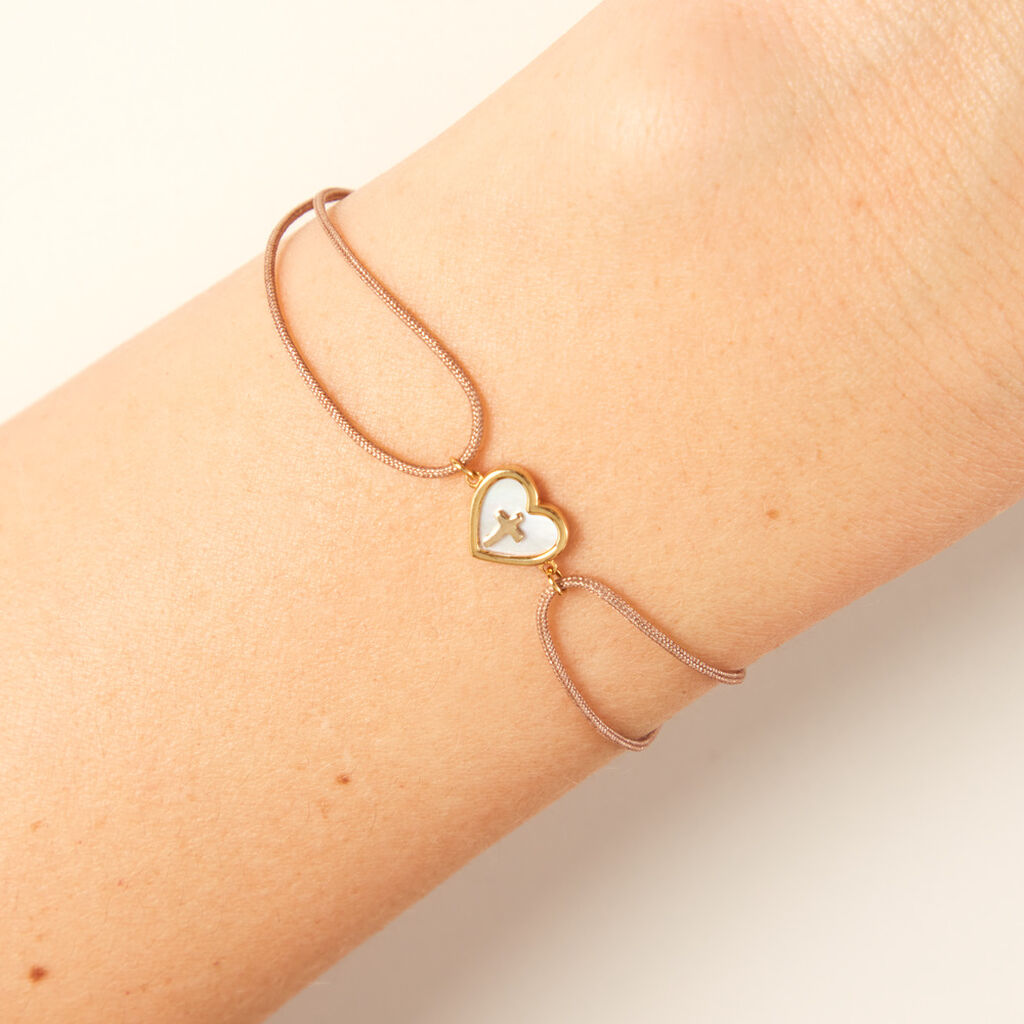 Bracelet Angel Or Jaune Nacre - Pendentifs Baptême Famille | Histoire d’Or