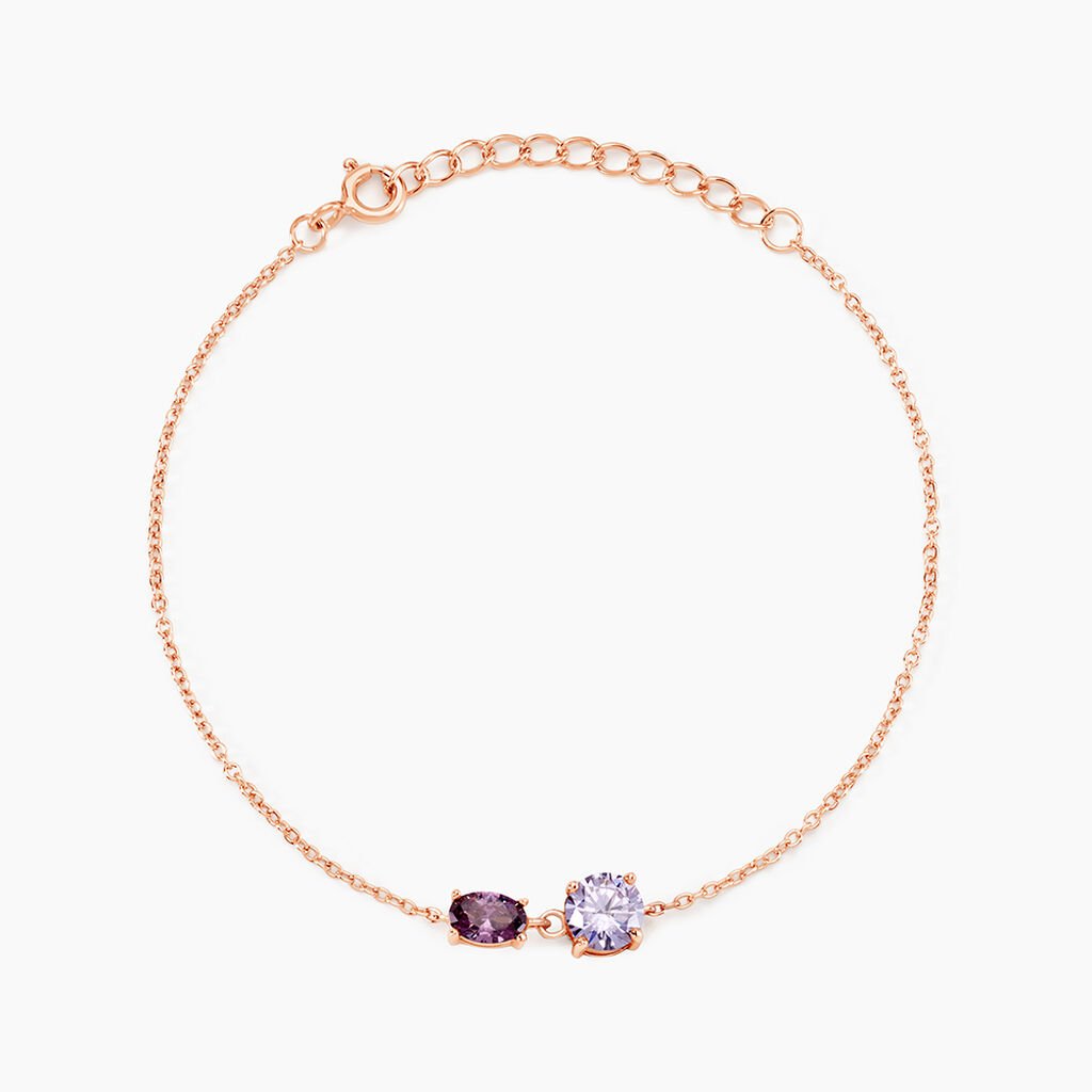 Bracelet Argent Rose Brenna Oxyde De Zirconium - Bracelets Femme | Histoire d&rsquo;Or