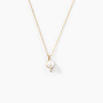 Collier Grazilla Or Bicolore Perle De Culture Et Diamant - Colliers Femme | Histoire d&rsquo;Or