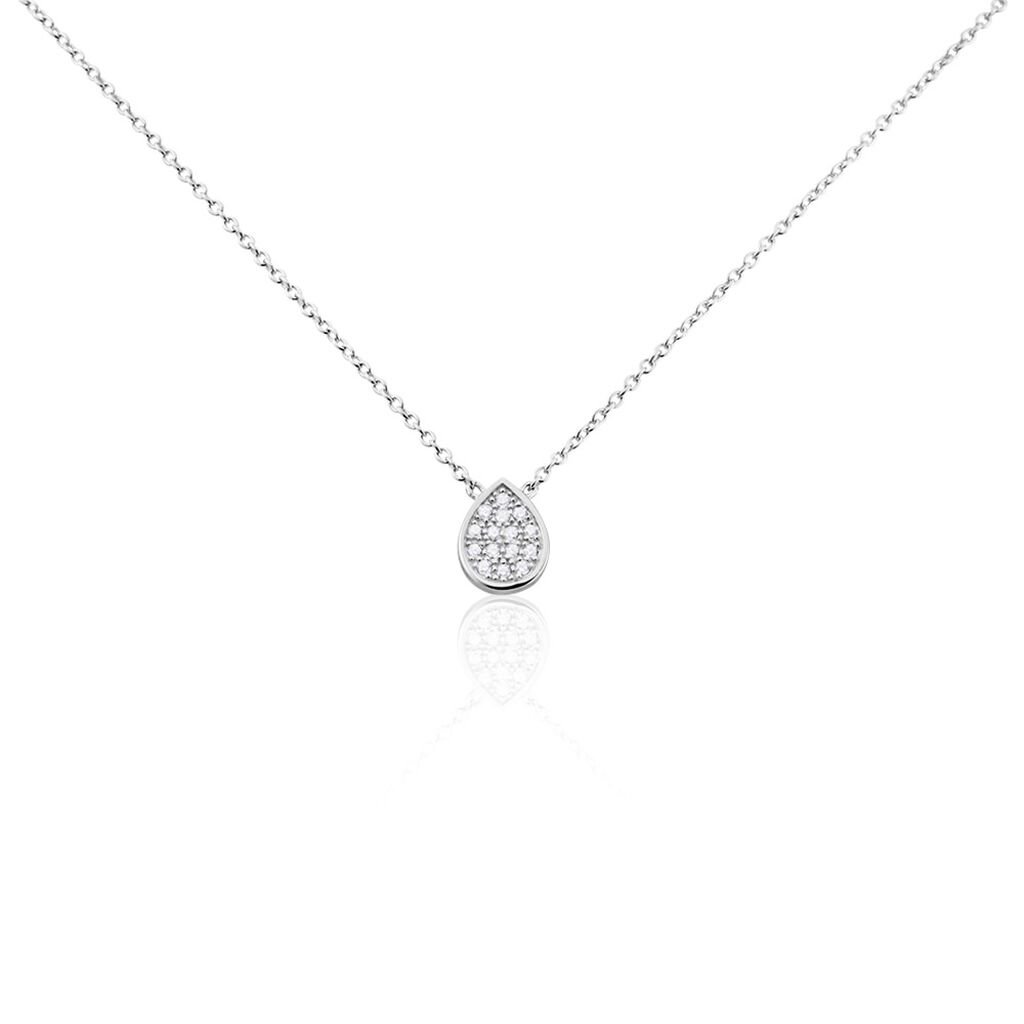 Collier Argent Tricoria Oxydes De Zirconium