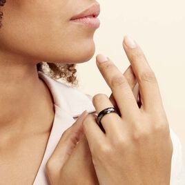 Bague Marichka Ceramique Noir Céramique - Bagues avec pierre Femme | Histoire d’Or