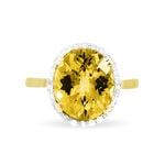 Bague Anna Or Jaune Citrine Et Diamant - Bagues solitaires Femme | Histoire d&rsquo;Or