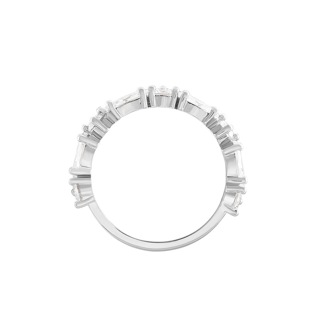 Bague Eclat D'Aurore Argent Blanc Oxyde De Zirconium - Bagues avec pierre Femme | Histoire d&rsquo;Or