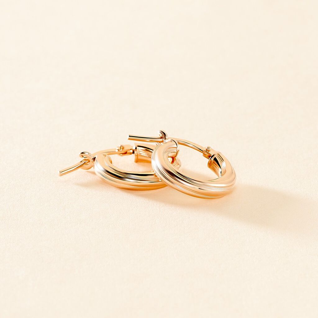 Créoles Maia Argent Rose - Boucles d'oreilles créoles Femme | Histoire d’Or