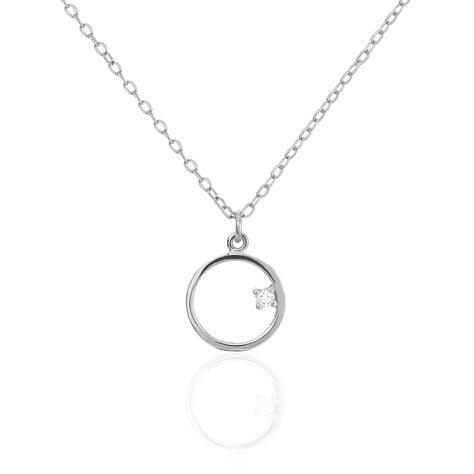 Collier Anas Argent Blanc Oxyde De Zirconium - Colliers fantaisie Femme | Histoire d&rsquo;Or