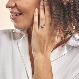 Bague Solitaire Abriel Or Blanc Oxyde De Zirconium - Bagues solitaires Femme | Histoire d’Or