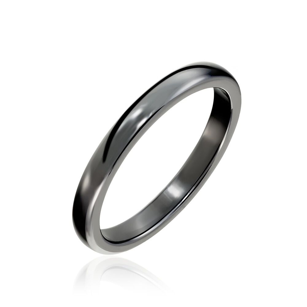 Bague De Fiançailles Femme OAKKY En Céramique Noire - Alliance Forme X élégante Et Résistante - 11
