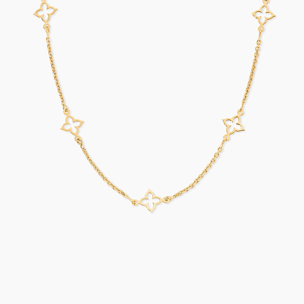 Collier Kalia Argent Dor&eacute; A L'Or 750/1000 - Bijoux sans pierre Femme | Histoire d&rsquo;Or