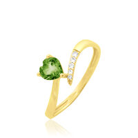 Bague Eva Or Jaune Péridot Et Diamant