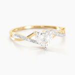 Bague Or Jaune Clothilde Oxyde De Zirconium - Bagues solitaires Femme | Histoire d&rsquo;Or