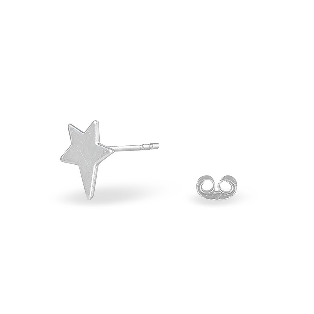 Boucles D'oreilles Puces Eloisa Argent Blanc - Boucles d'oreilles fantaisie Femme | Histoire d’Or