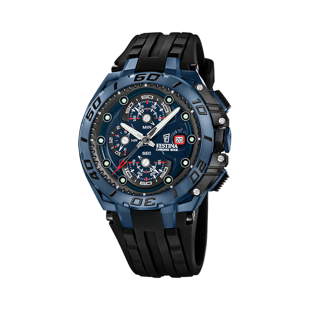 Coffret De Montre Festina Chrono Bike Edition Speciale Bleu - F&ecirc;te des p&egrave;res Homme | Histoire d&rsquo;Or