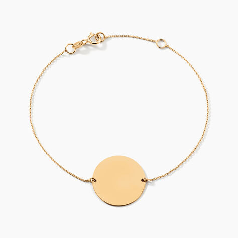 Bracelet Pastille Gravable Or Jaune - Bracelets Naissance Femme | Histoire d’Or