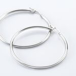 Cr&eacute;oles Or Blanc Rond - Boucles d'oreilles cr&eacute;oles Femme | Histoire d&rsquo;Or