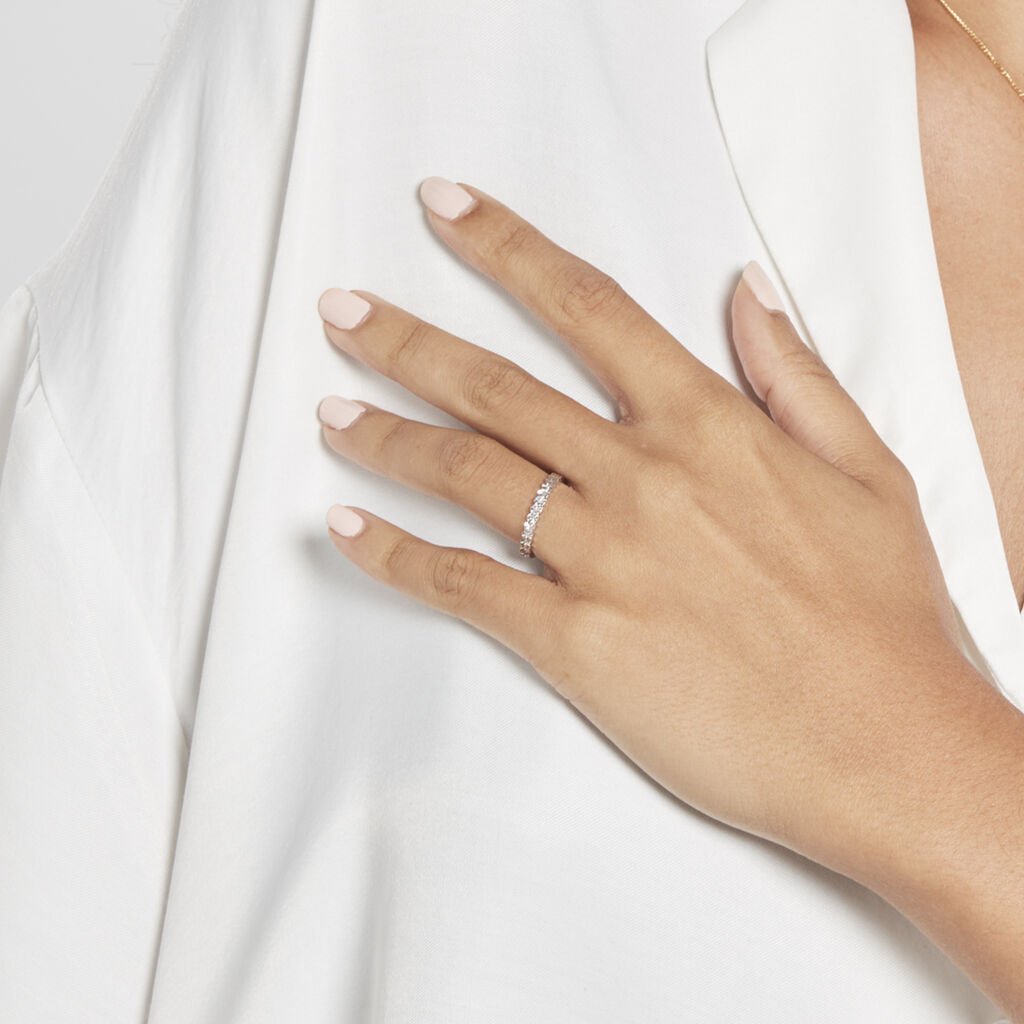 Alliance Effet Dentelle Or Blanc - Alliances Unisex | Histoire d’Or