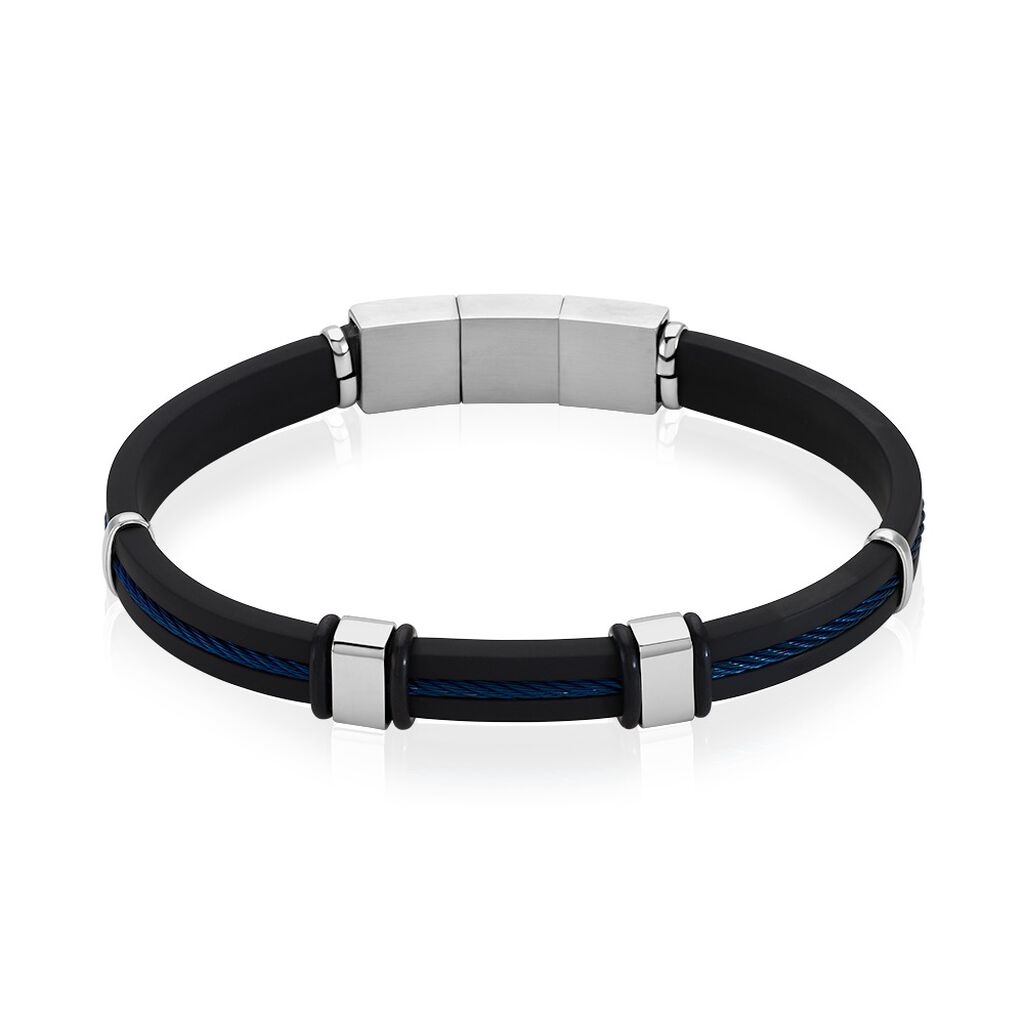 Bracelet Jourdan Caoutchouc Noir - Bracelets Homme | Histoire d’Or