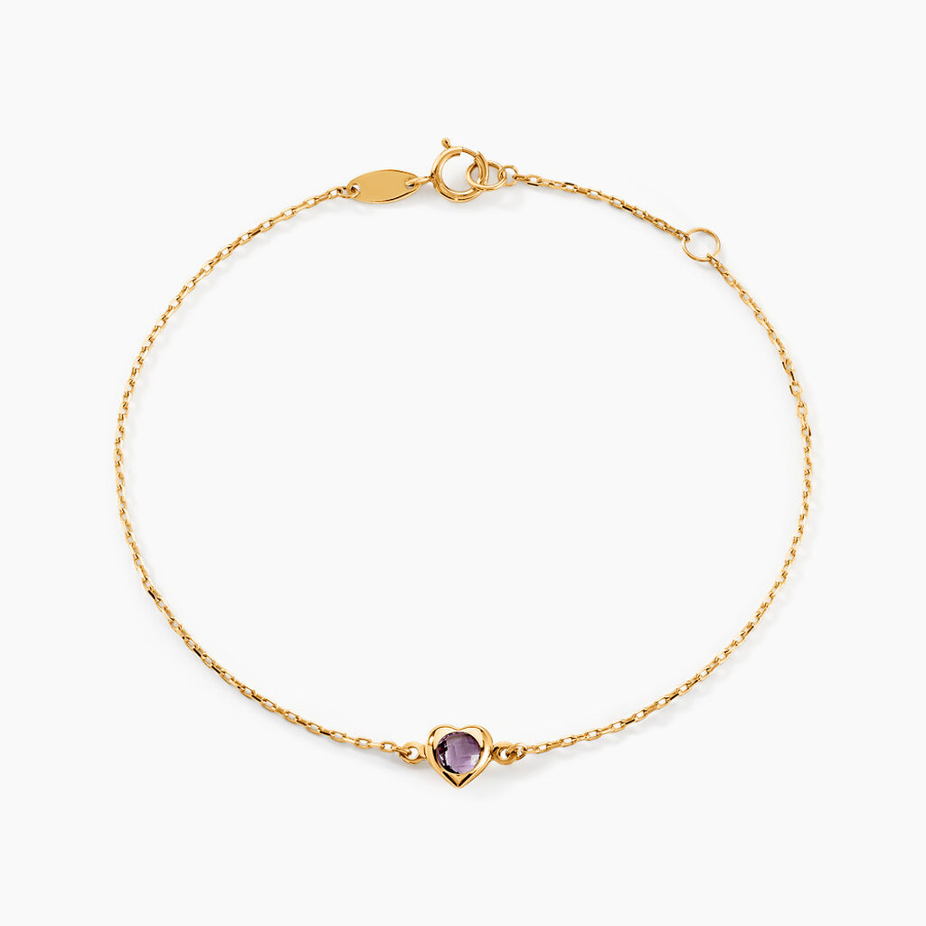 Bracelet Icarus Or Jaune Am&eacute;thyste - Bracelets Femme | Histoire d&rsquo;Or