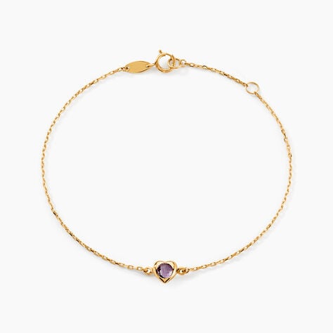 Bracelet Icarus Or Jaune Am&eacute;thyste - Bracelets Femme | Histoire d&rsquo;Or