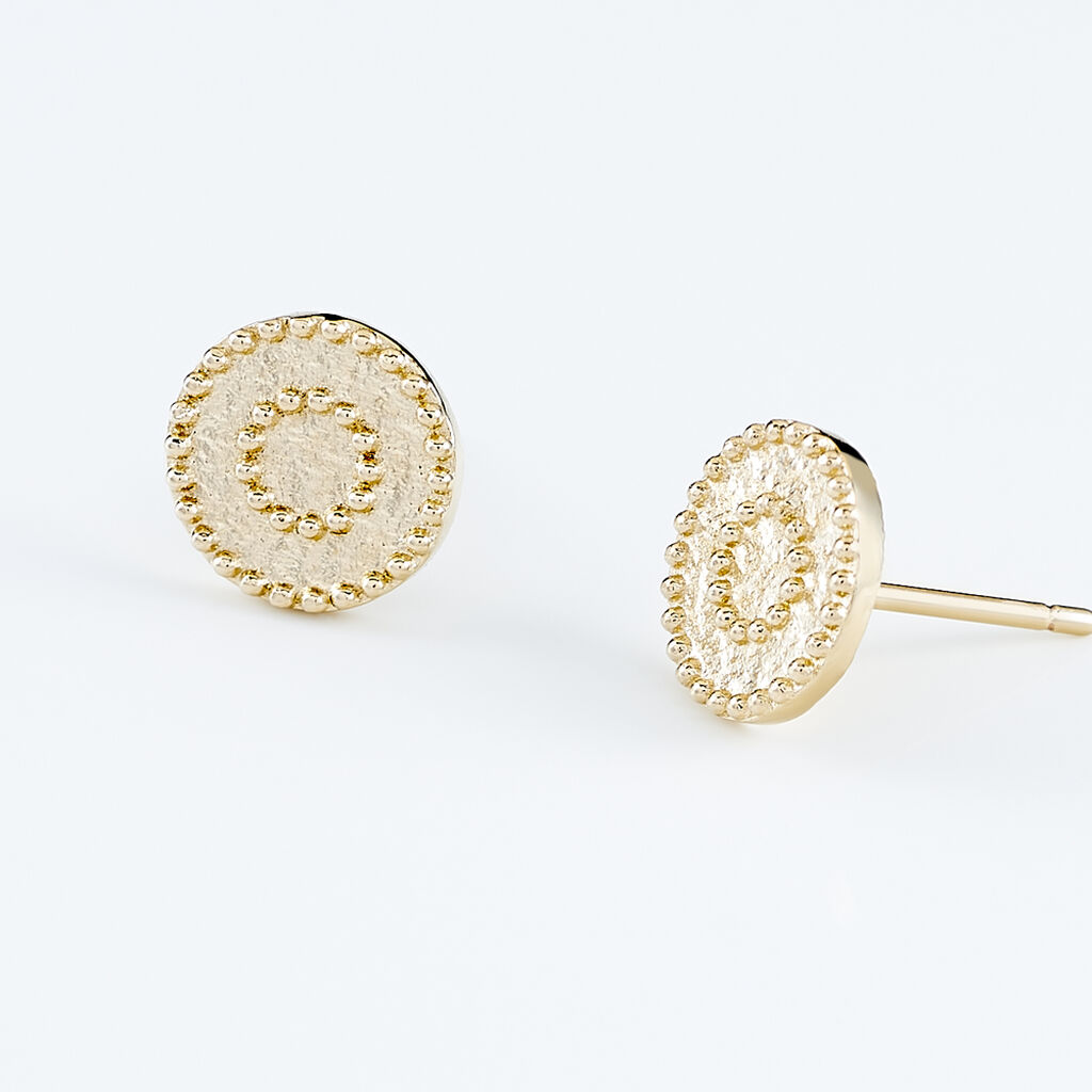 Boucles D'oreilles Puces Laria Plaqué Or Jaune - Boucles d'oreilles fantaisie Femme | Histoire d’Or
