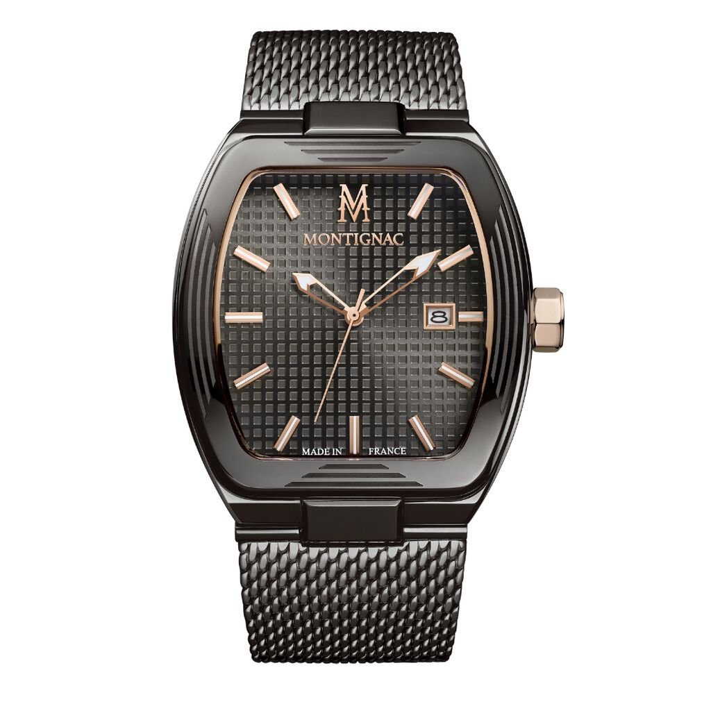 Montre Montignac Tonneau Gris - Montres Homme | Histoire d’Or