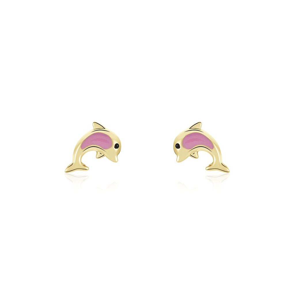 Boucles D'oreilles Puces Or Jaune Mael Smalto - Clous d'oreilles Enfant | Histoire d’Or