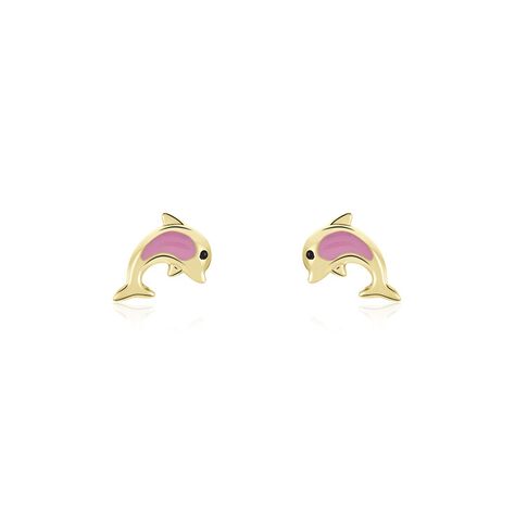 Boucles D'oreilles Puces Or Jaune Mael Smalto - Clous d'oreilles Enfant | Histoire d’Or