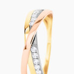 Bague Austyn Or Tricolore Oxyde De Zirconium - Bagues avec pierre Femme | Histoire d&rsquo;Or