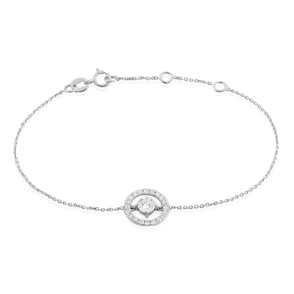 Bracelet Lucyna Or Blanc Oxyde De Zirconium - Bracelets Femme | Histoire d’Or