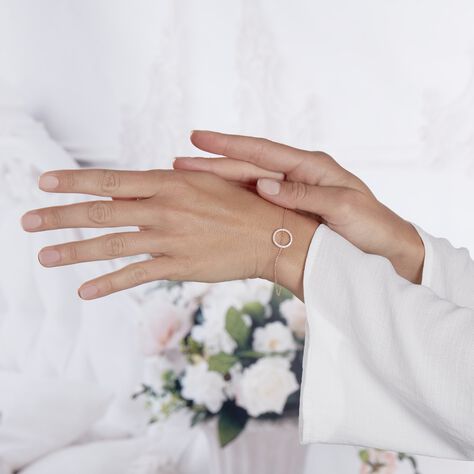 Bracelet Alysone Argent Rose Oxyde De Zirconium - Bracelets fantaisie Femme | Histoire d’Or