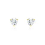 Boucles D'oreilles Puces Or Jaune Katherine Oxyde De Zirconium - Clous d'oreilles Femme | Histoire d&rsquo;Or