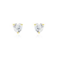 Boucles D'oreilles Puces Or Jaune Katherine Oxyde De Zirconium