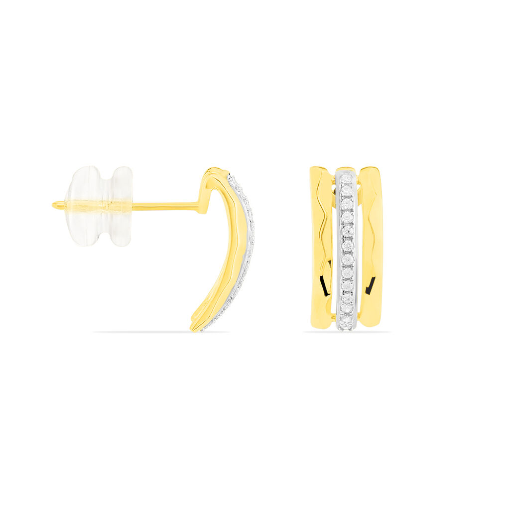 Boucles D'oreilles Pendantes Allyson Or Jaune Oxyde De Zirconium - Boucles d'oreilles pendantes Femme | Histoire d’Or